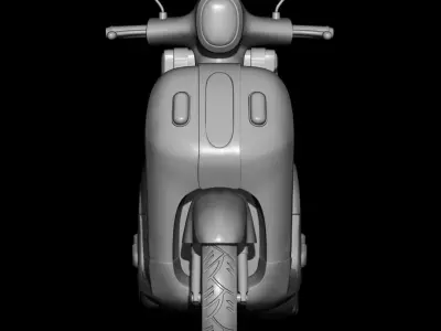 3D Scooter Motorcycle Model 3D print model get