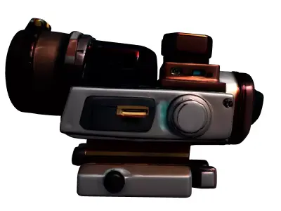 Futuristic SciFi Weapon Scope Low-poly 3D model