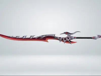 Futuristic Sword Low-poly 3D model 24