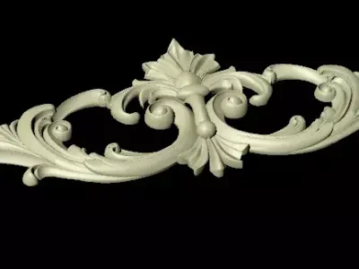 Central decor ornament for furniture 3D model 1154