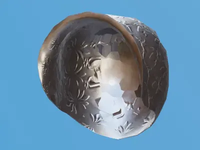 Ornate Open Sallet Low-poly 3D model