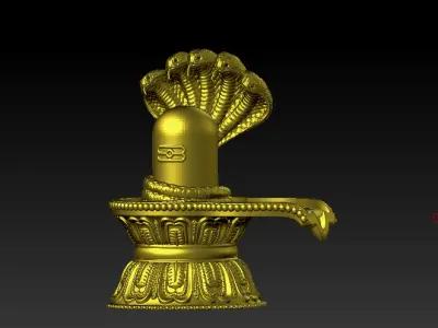 Shivling and Nag 3D print model 3D print model