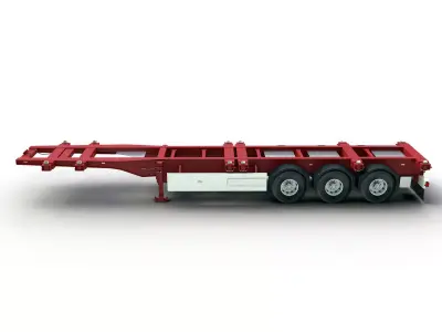 Shipping Container Trailer 3D model