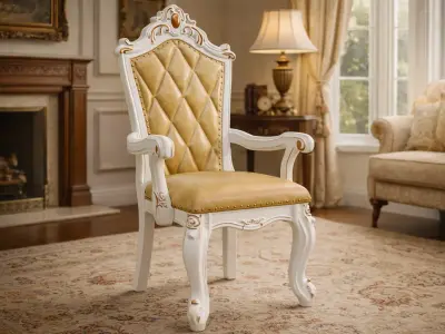 Arm Chair Low-poly 3D model 3