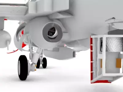 EA-6B Prowler Electronic Warfare Aircraft jet 3D print model