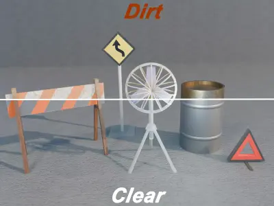 Summer Construction Props Pack - Free low-poly 3D model
