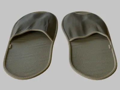 Vintage Slippers Low-poly 3D model