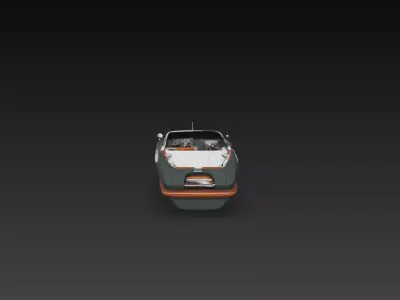 Luxury Wooden Speed Boat Premium Interior Yacht STL 3D print model