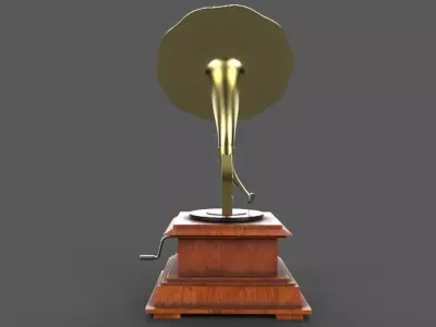 Gramophone Low-poly 3D model