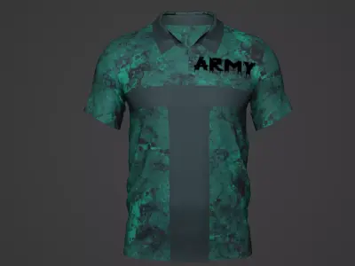 Military Soldier Clothing T-shirt Low-poly 3D model 75