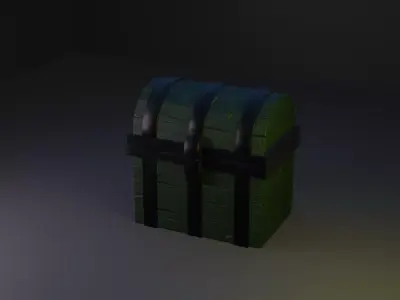 Low Poly Treasure Chest 3D model