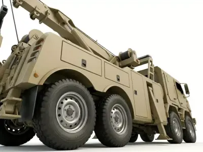 Heavy Tactical Military Recovery Vehicle 3D model