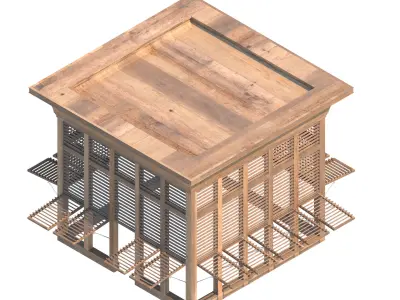 Wood Pergola 3D model