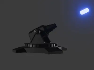 turret Low-poly 3D model