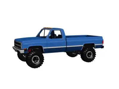 Generic Pickup Truck Balanced Utility Transport Vehicle 03 3D model