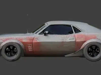 Haunted Gothic Muscle Car 3D Model Low-poly 3D model