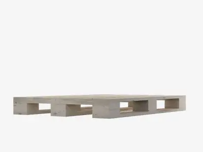 Wooden Euro Pallet Low-poly 3D model