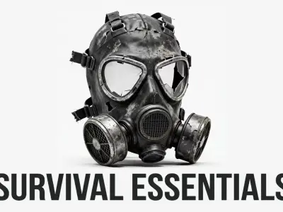 Post Apocalyptic Gas Mask  Realistic Worn Survival Prop Low-poly 3D model