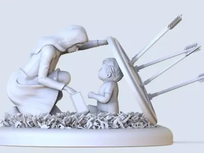 MOTHERS LOVE FOR THE CHILD 3D print model