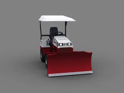 Snow Plow Truck Low-poly 3D model