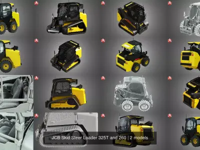 JCB Skid Steer Loader 325T and 260 3D Model Pack