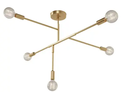 Chandelier Brass lamp SKU 4877 Free 3D model