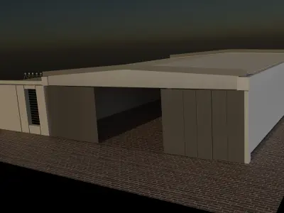 Hangar  for airplanes 3D model