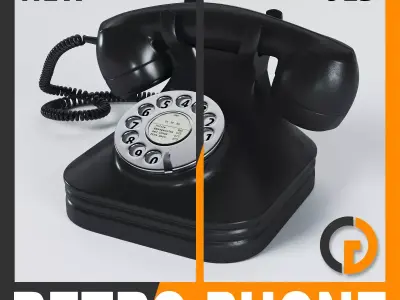 Retro Telephone - Bakelite 3D model