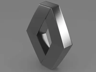 renault logo 3D model from CGTrader