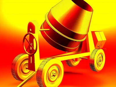 Cement Mixer 3D model buy