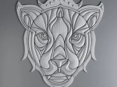 Decorative lion Free 3D model