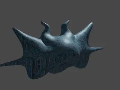 dragon demon mask with eyes 3D model