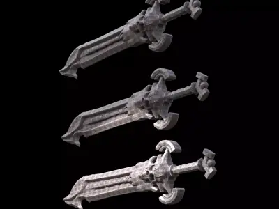 Grim Reaper Cutlass Ornate 1 3D model