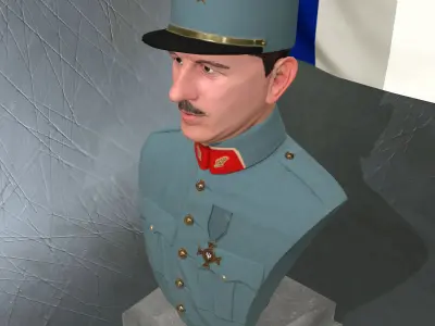 Charles De Gaulle Low-poly 3D model
