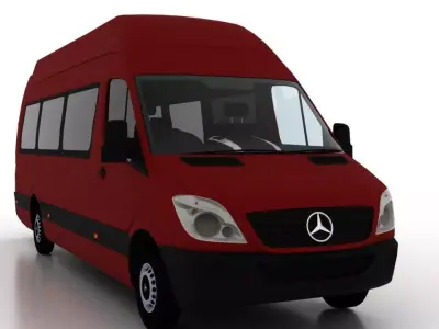 Mercedes Benz Sprinter L4H3 2009 Passenger UK 3D model