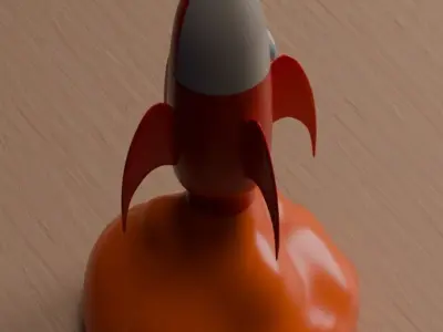Toy Rocket Decor Piece Free 3D model