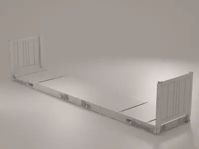Container - 40 FlatRack  3D model