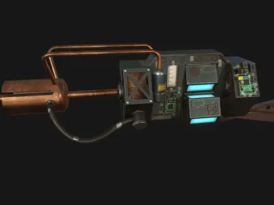 Tau Cannon from Half Life Low-poly 3D model