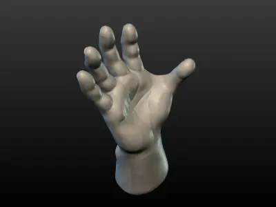 High Poly Hand 3D print model