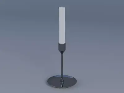 Table Candle Low-poly 3D model