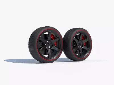 Rim and Tire 3D model by nikdox