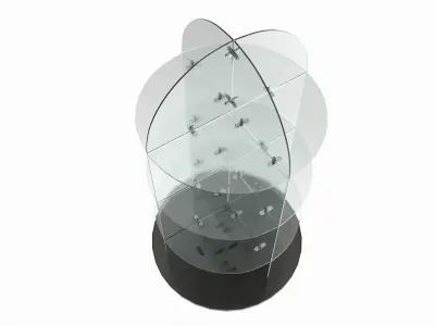 Store Glass Bullet Display with Base 3D model