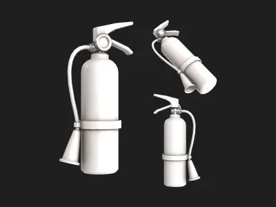 Fire Extinguisher Stylized Low-poly 3D model