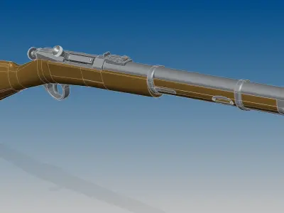 Berdan No2 carbine 3D model