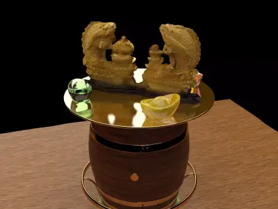 Chinese golden fish  3D model