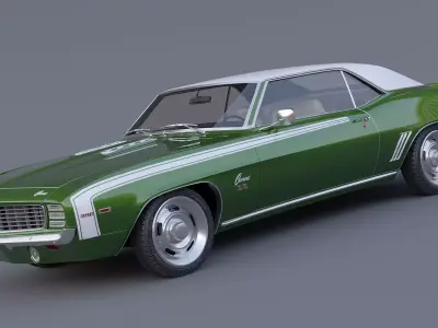 1969 Chevrolet Camaro SS Coupe 3D model purchase