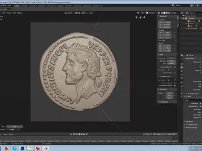  ANTONINUS PIUS AUREUS ROME AU50-53 GOLD RIC108C 3D print model