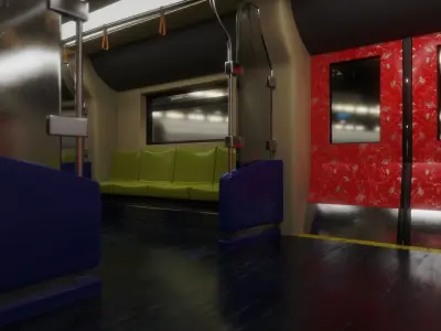 Metro Train Interiors 3D model