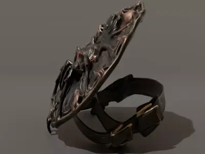 DVL3DStudio Tarantula Shield Low Poly Dark Fantasy Game Ready Low-poly 3D model