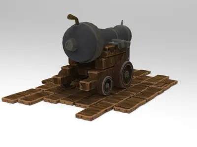 Cannon Gaming VR Lowpoly Low-poly 3D model